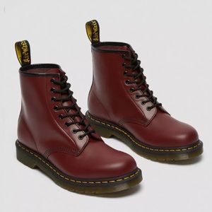 Dr. Martens Cherry Red 1460 Combat Boots Women’s 11 Lace Up Boot Smooth Leather